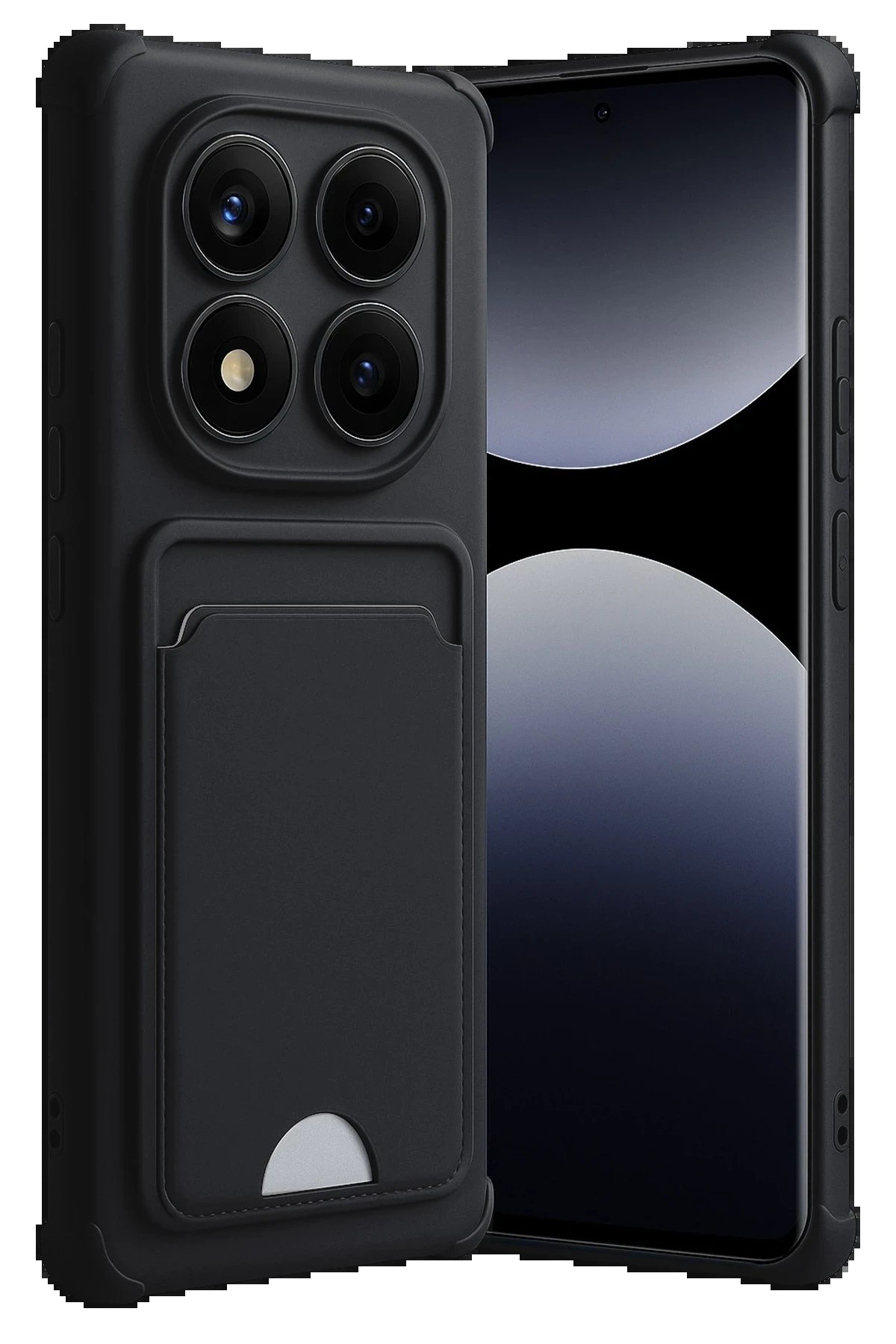 Xiaomi Redmi Note 14 Pro 4G Kelvin Kartvizitli Silikon - Siyah-(5796)