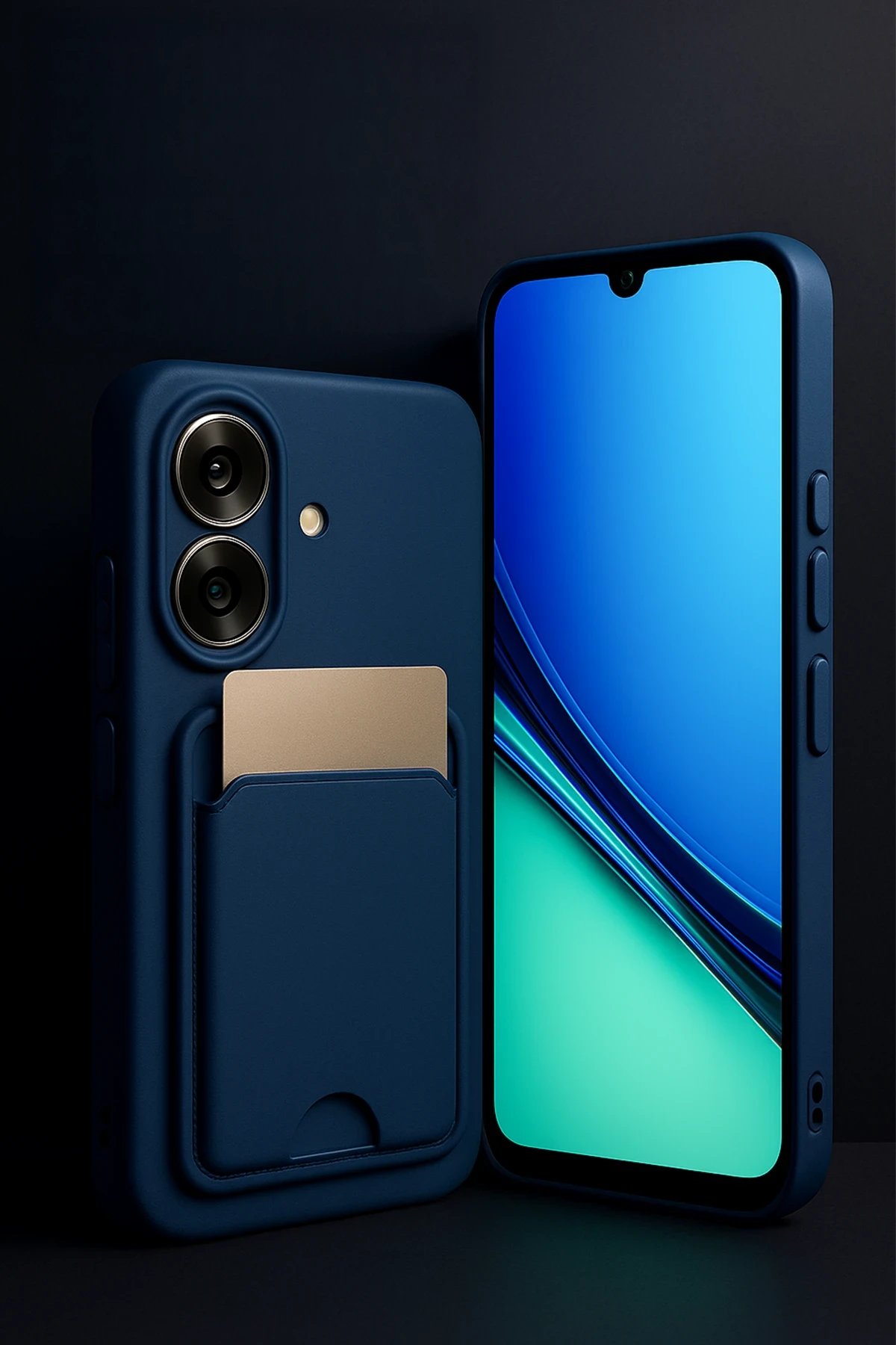 Realme Note 60 Kelvin Kartvizitli Silikon - Lacivert-(5796)