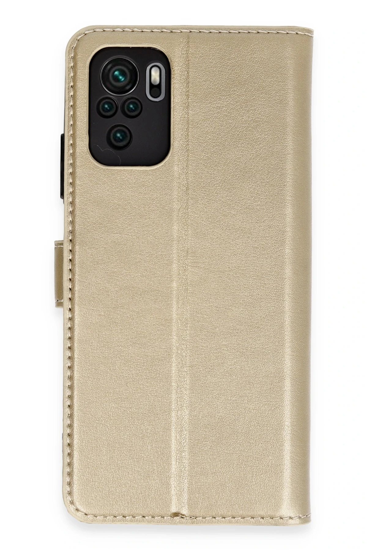 Xiaomi Mi Note 10 Trend S Plus Kapaklı Kılıf - Gold-(5796)