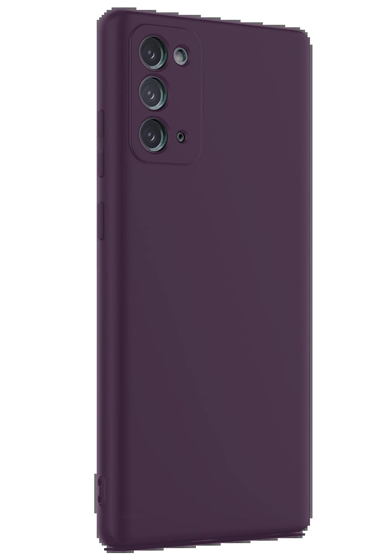 Samsung Galaxy Note 20 Kılıf First Silikon - Mürdüm-(5796)