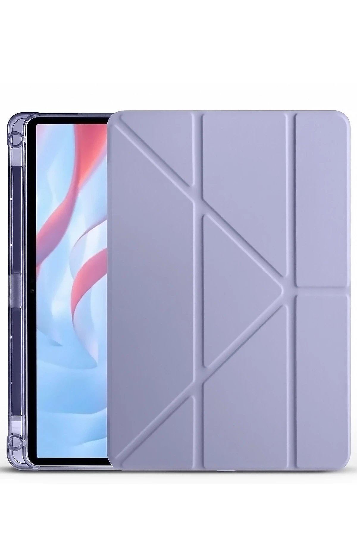 Huawei Honor Pad X9A Kalemlikli Mars Tablet Kılıfı - Açık Mor-(5796)