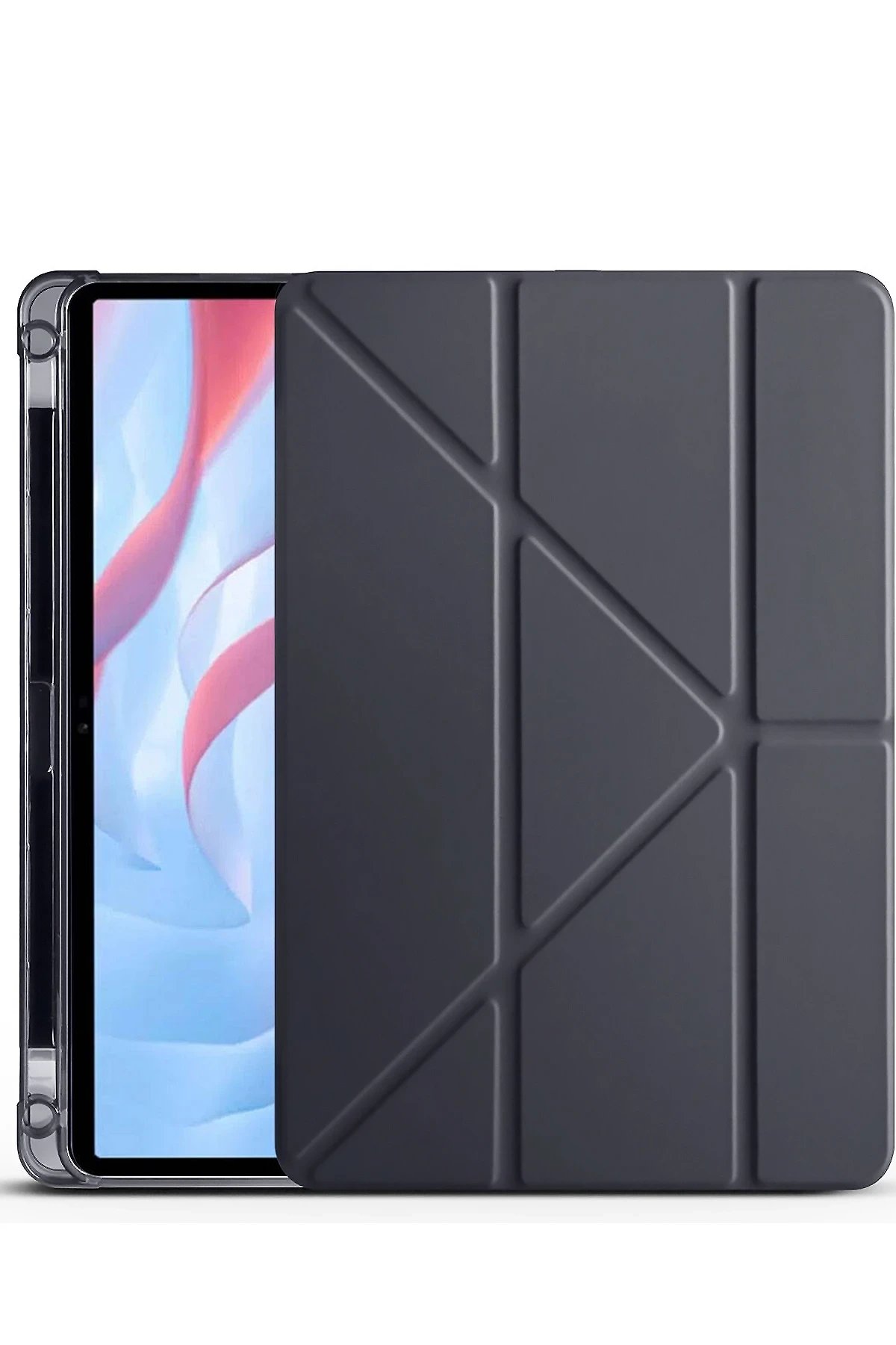 Huawei Honor Pad X9A Kalemlikli Mars Tablet Kılıfı - Gri-(5796)