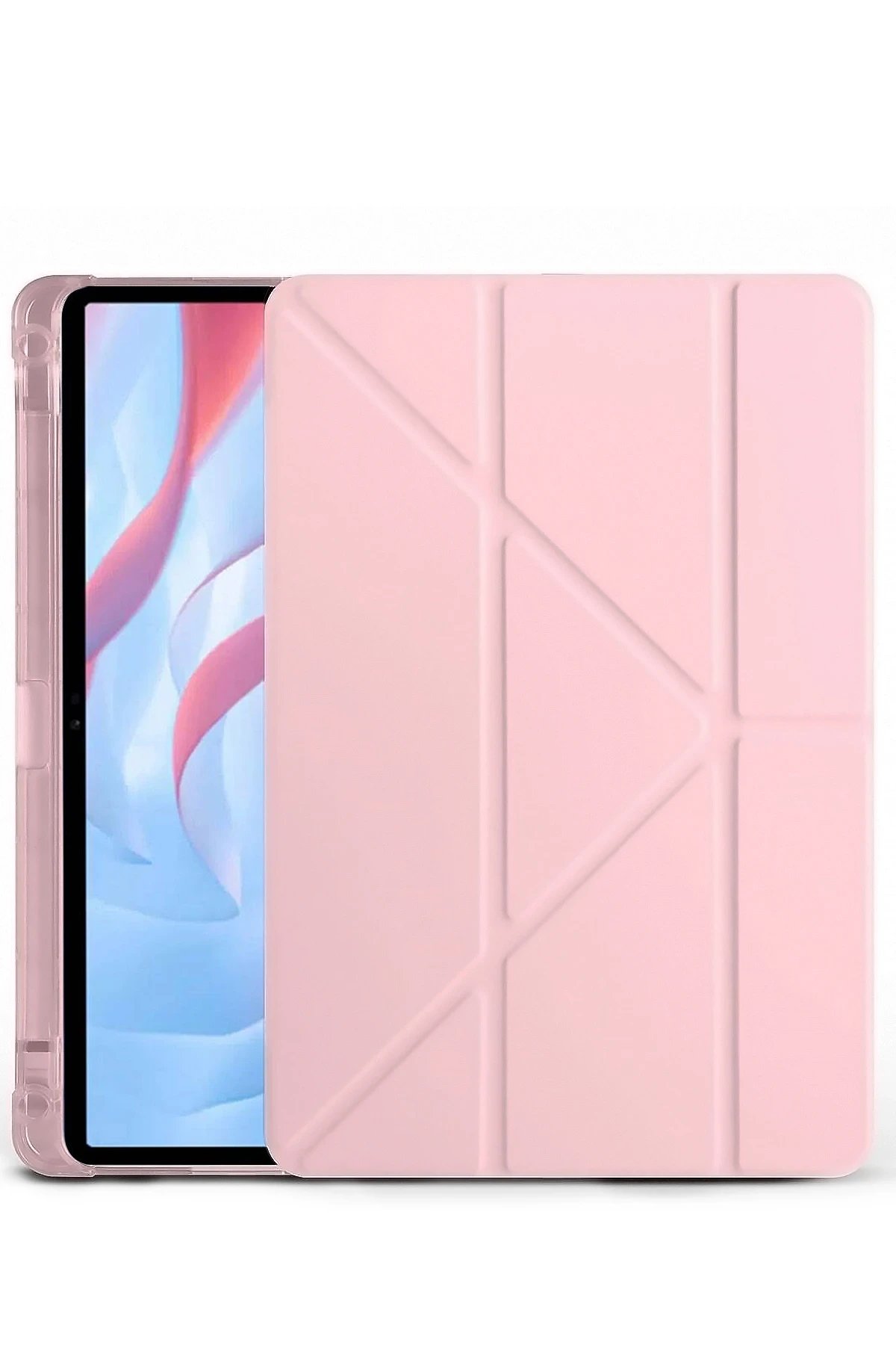 Huawei Honor Pad X9A Kalemlikli Mars Tablet Kılıfı - Rose Gold-(5796)