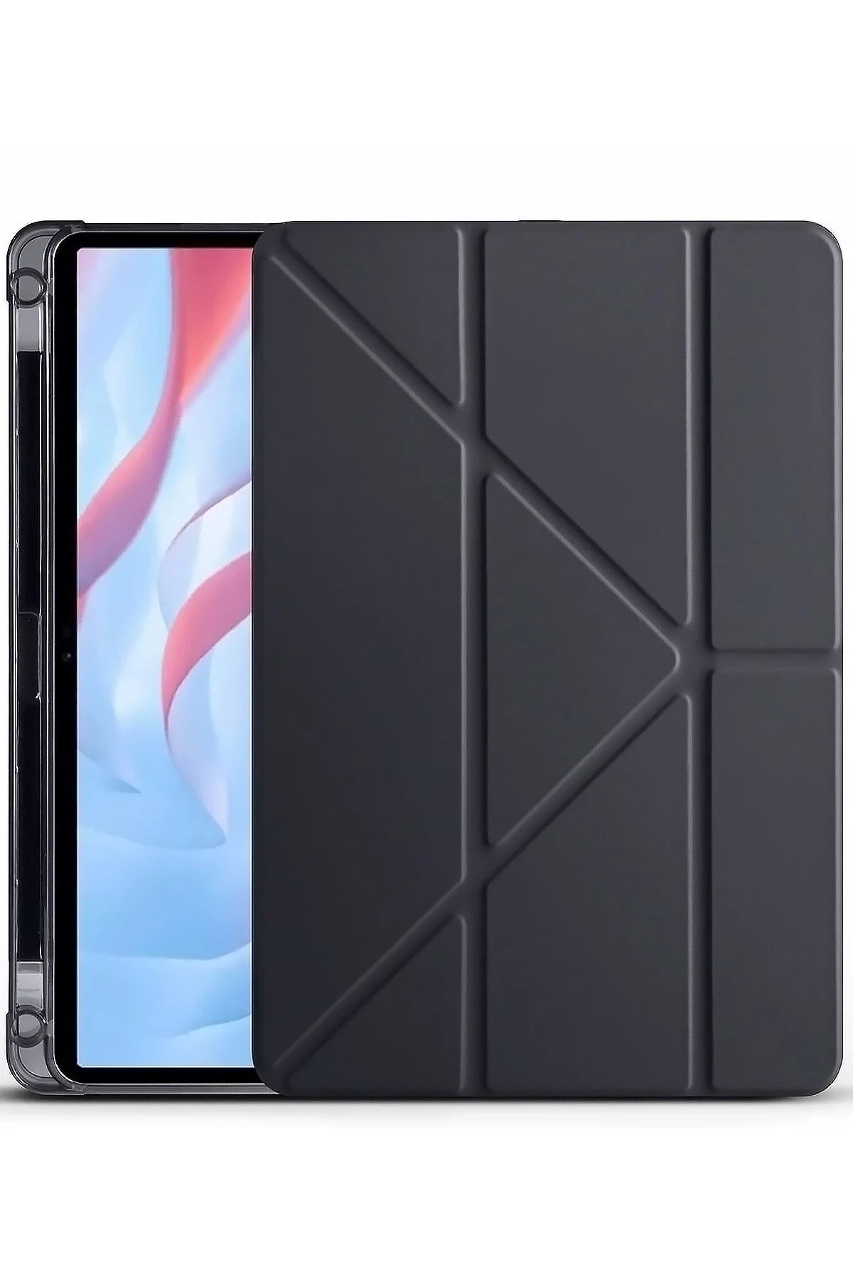 Huawei Honor Pad X9A Kalemlikli Mars Tablet Kılıfı - Siyah-(5796)