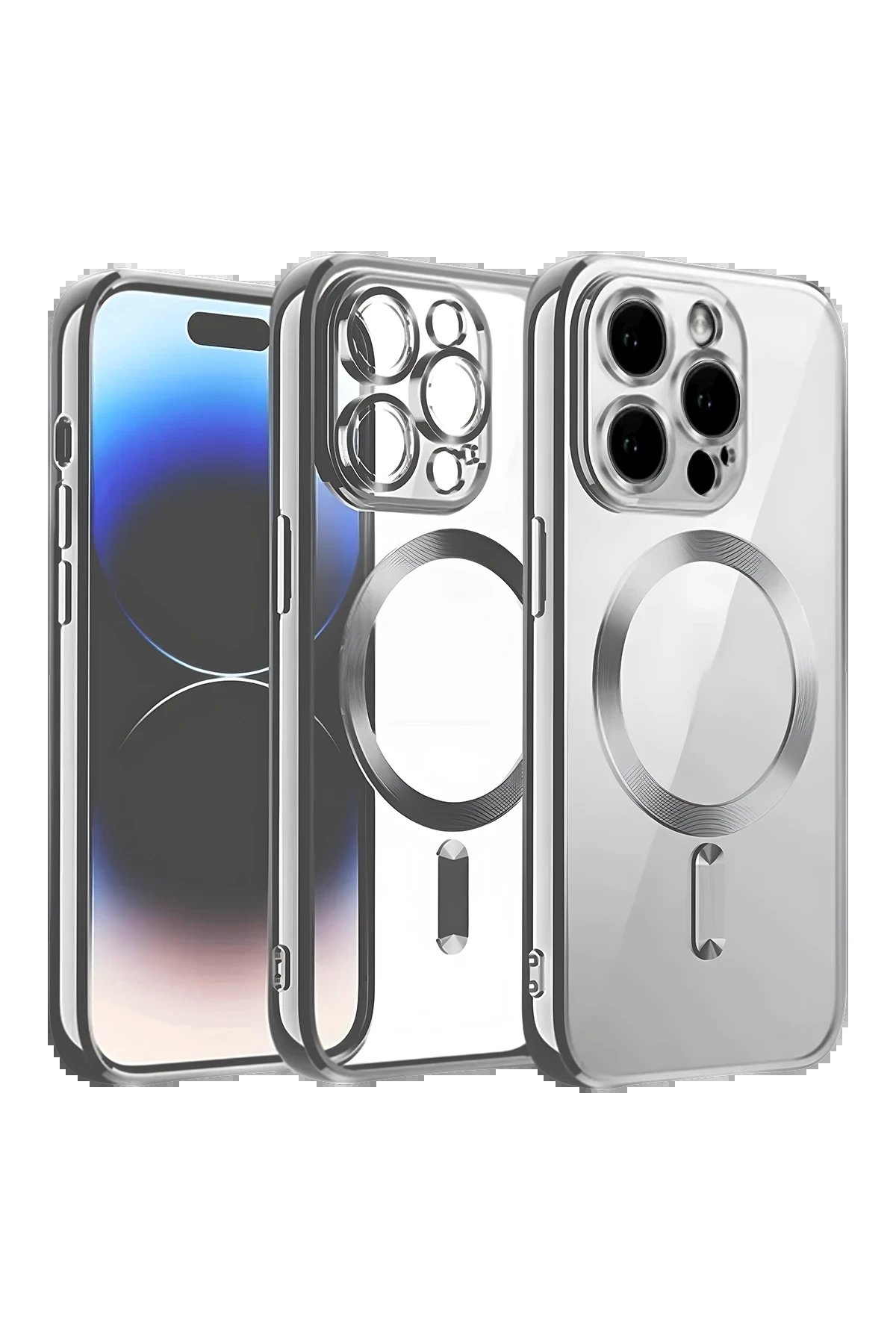 iPhone 12 Pro Kılıf Kross Magneticsafe Kapak - Titan Gri-(5796)