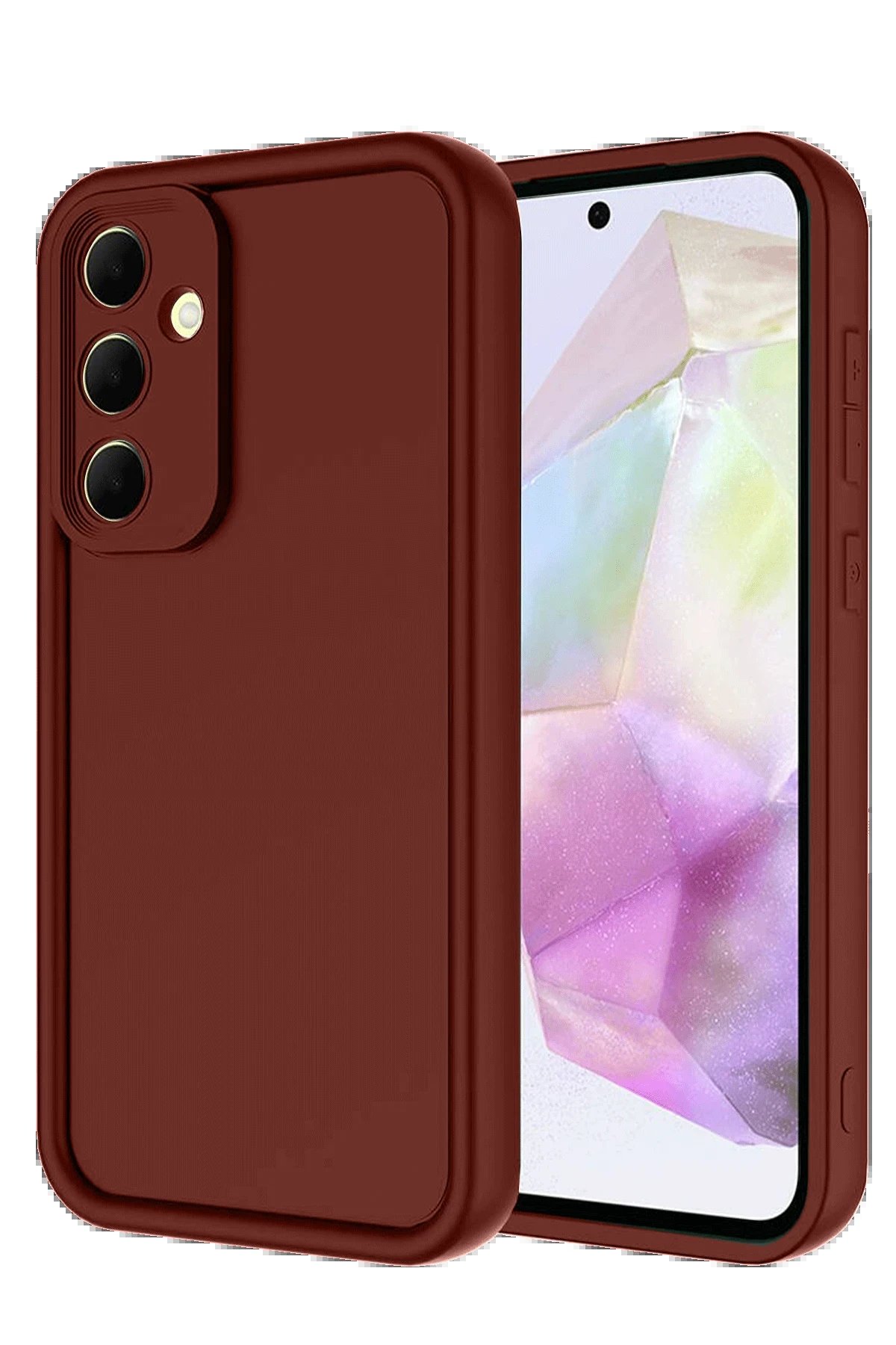 Samsung Galaxy A36 Kılıf Viera Silikon - Bordo-(5796)