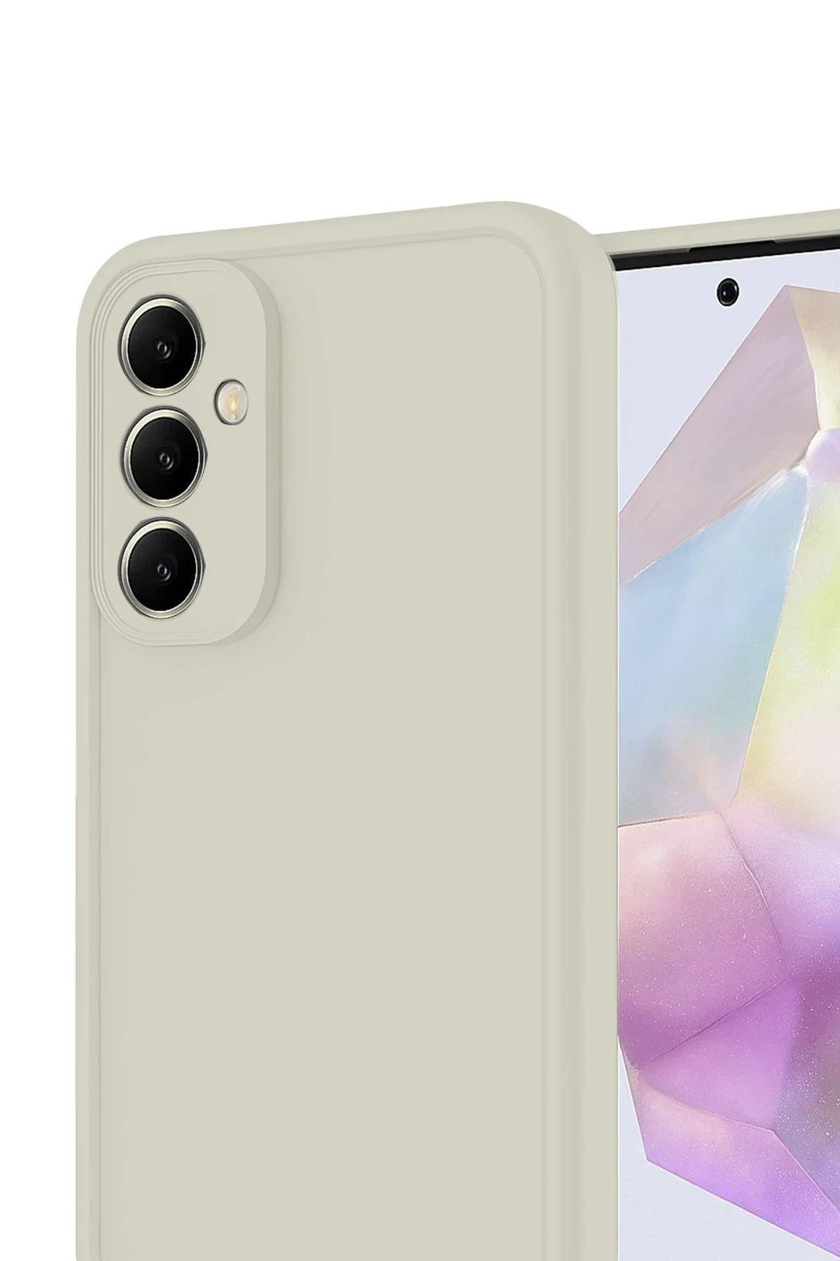 Samsung Galaxy A56 Kılıf Viera Silikon - Krem-(5796)