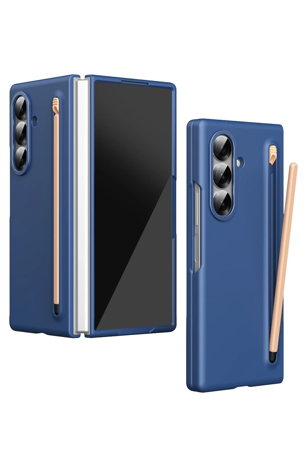 Samsung Galaxy Z Fold 7 Hole Fold Kapak - Lacivert-(5796)