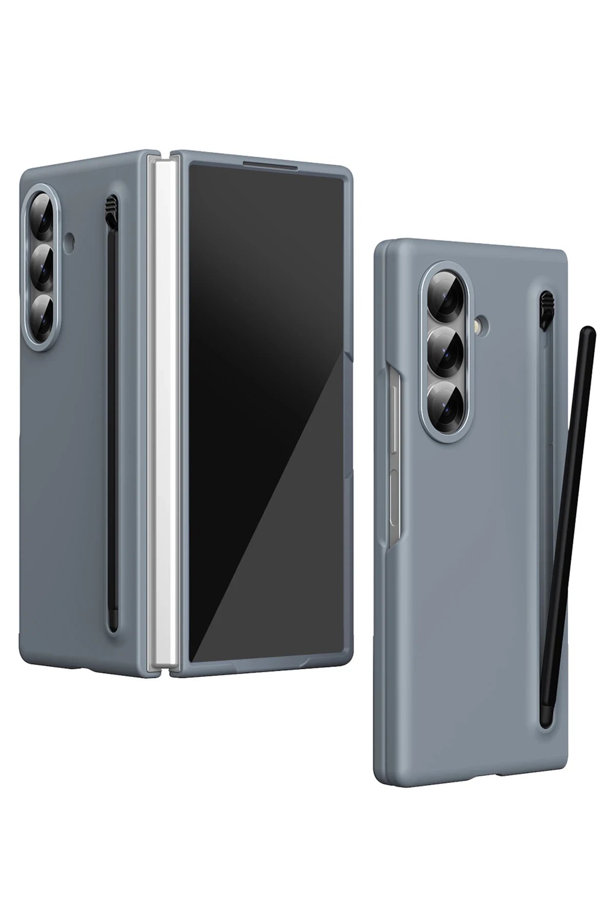 Samsung Galaxy Z Fold 7 Hole Fold Kapak - Titan Gri-(5796)