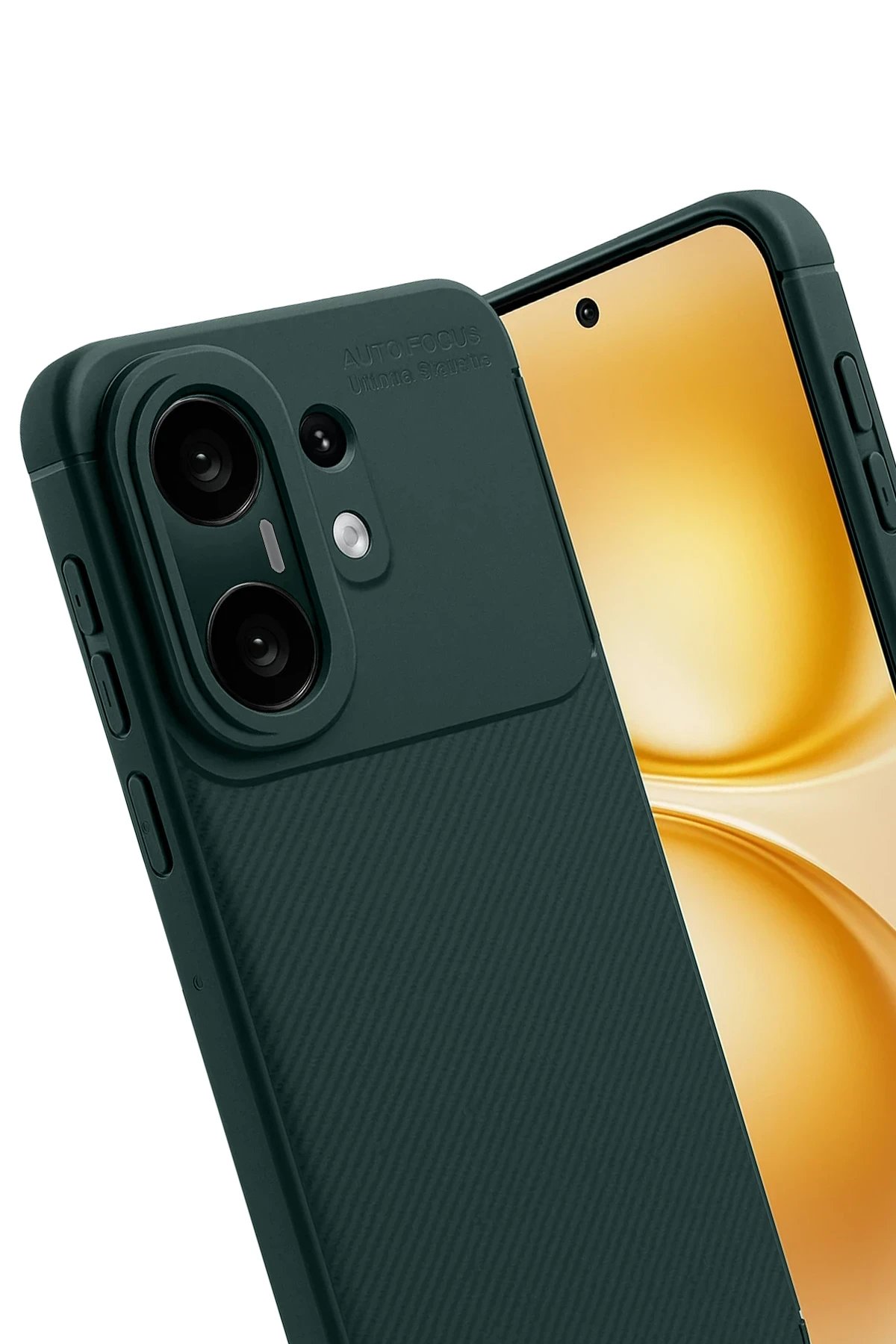 Vivo X200 FE Auto Focus Karbon Kapak - Koyu Yeşil-(5796)