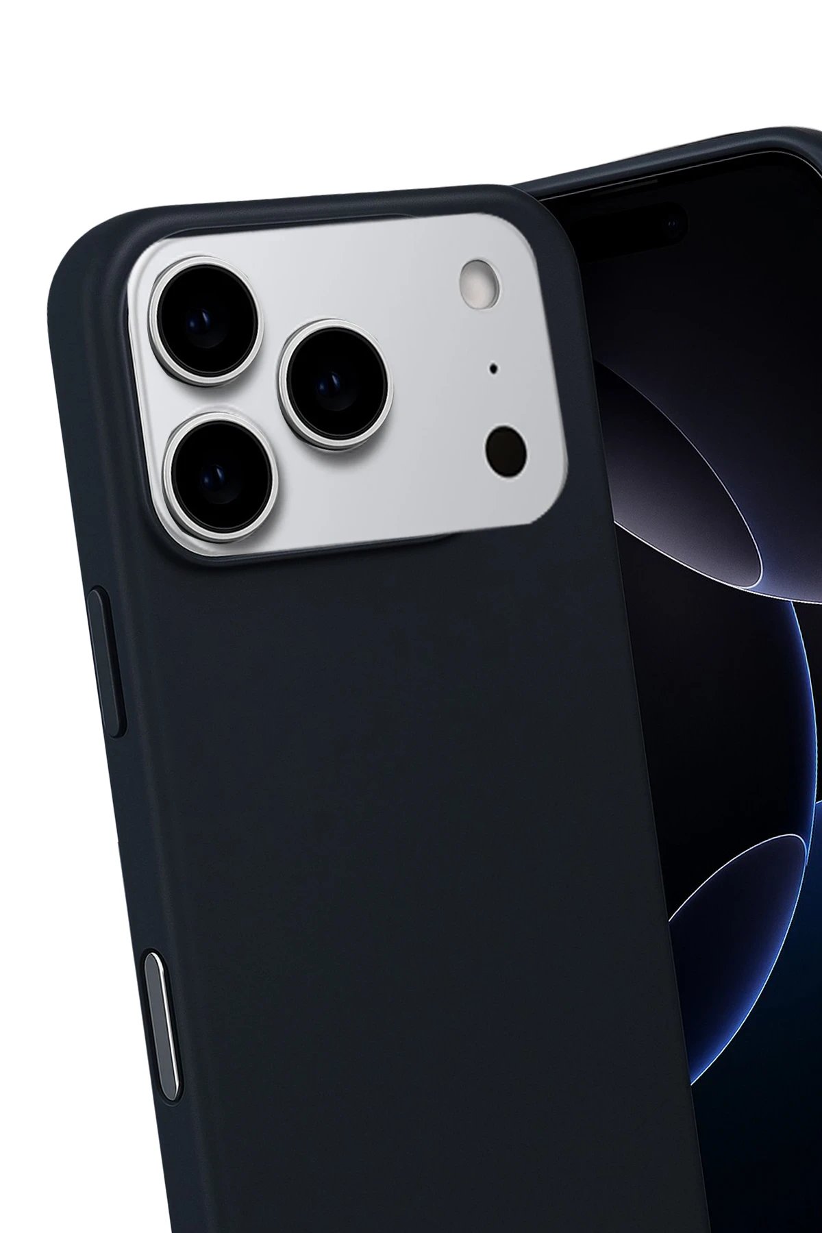 Apple iPhone 17 Pro Nano içi Kadife Silikon - Siyah-(5796)
