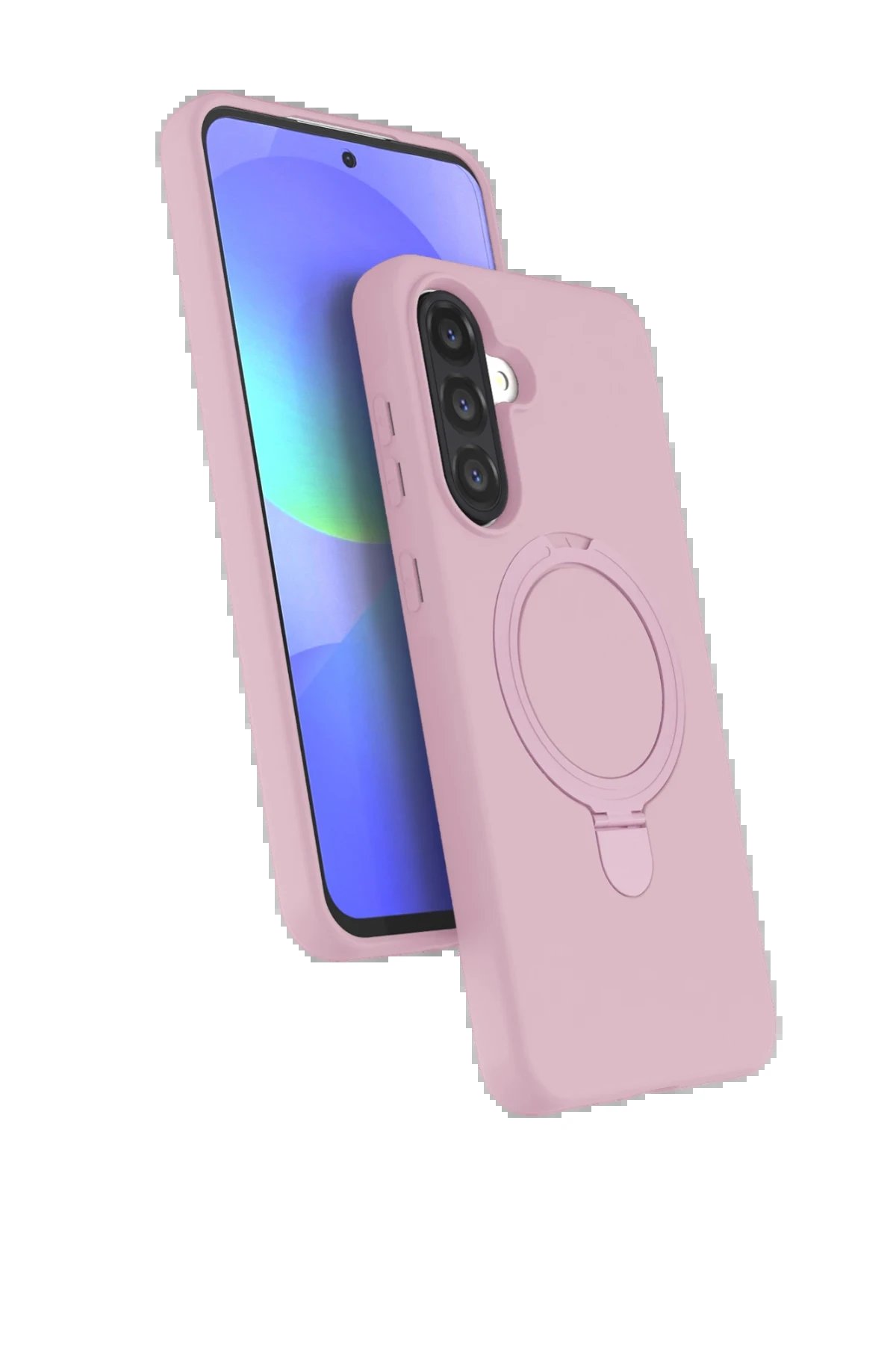 Samsung Galaxy A26 Regal Magsafe Standlı Kapak - Açık Pembe-(5796)