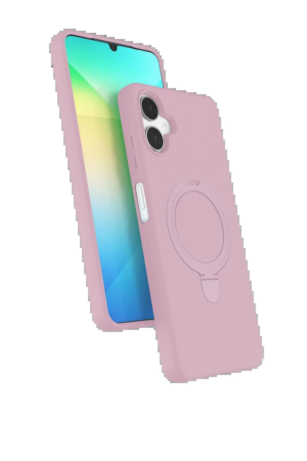 Samsung Galaxy A06 Regal Magsafe Standlı Kapak - Açık Pembe-(5796)