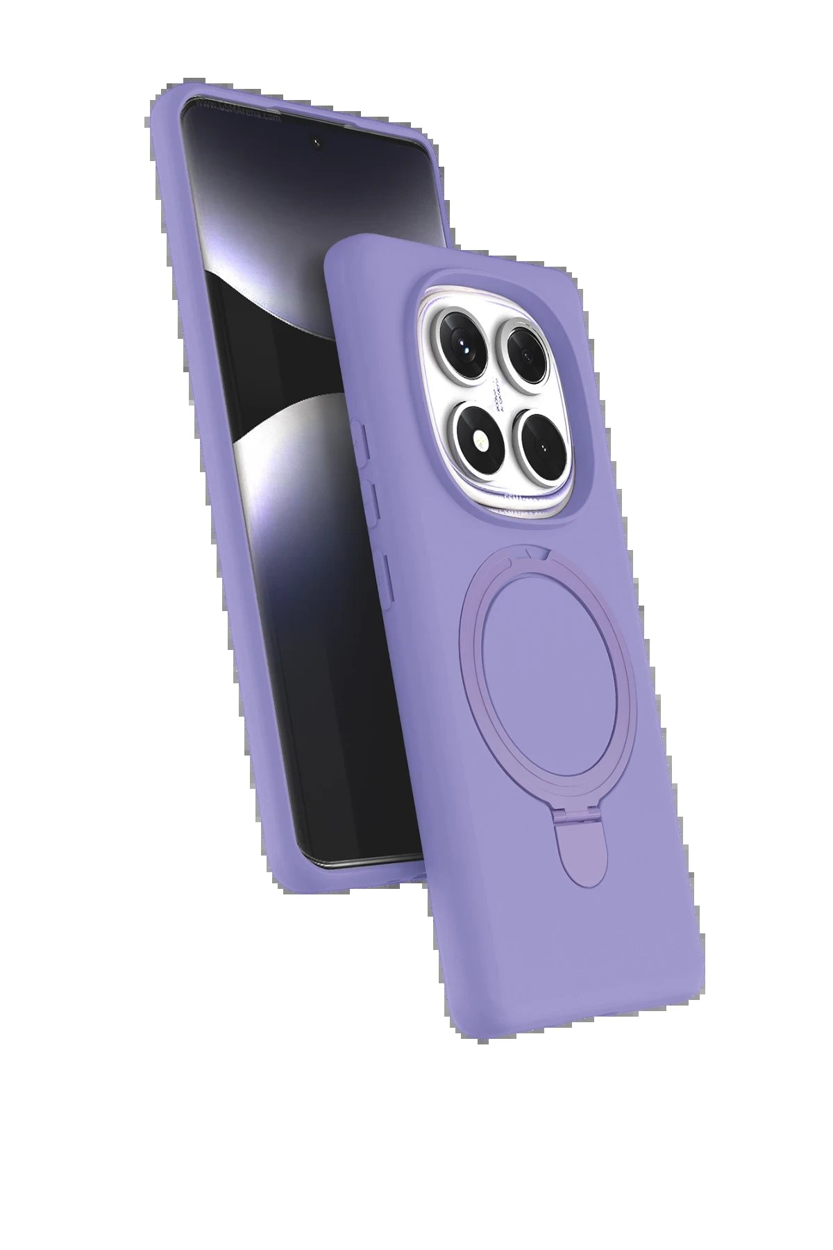 Xiaomi Redmi Note 14 Pro 4G Regal Magsafe Standlı Kapak - Lila-(5796)