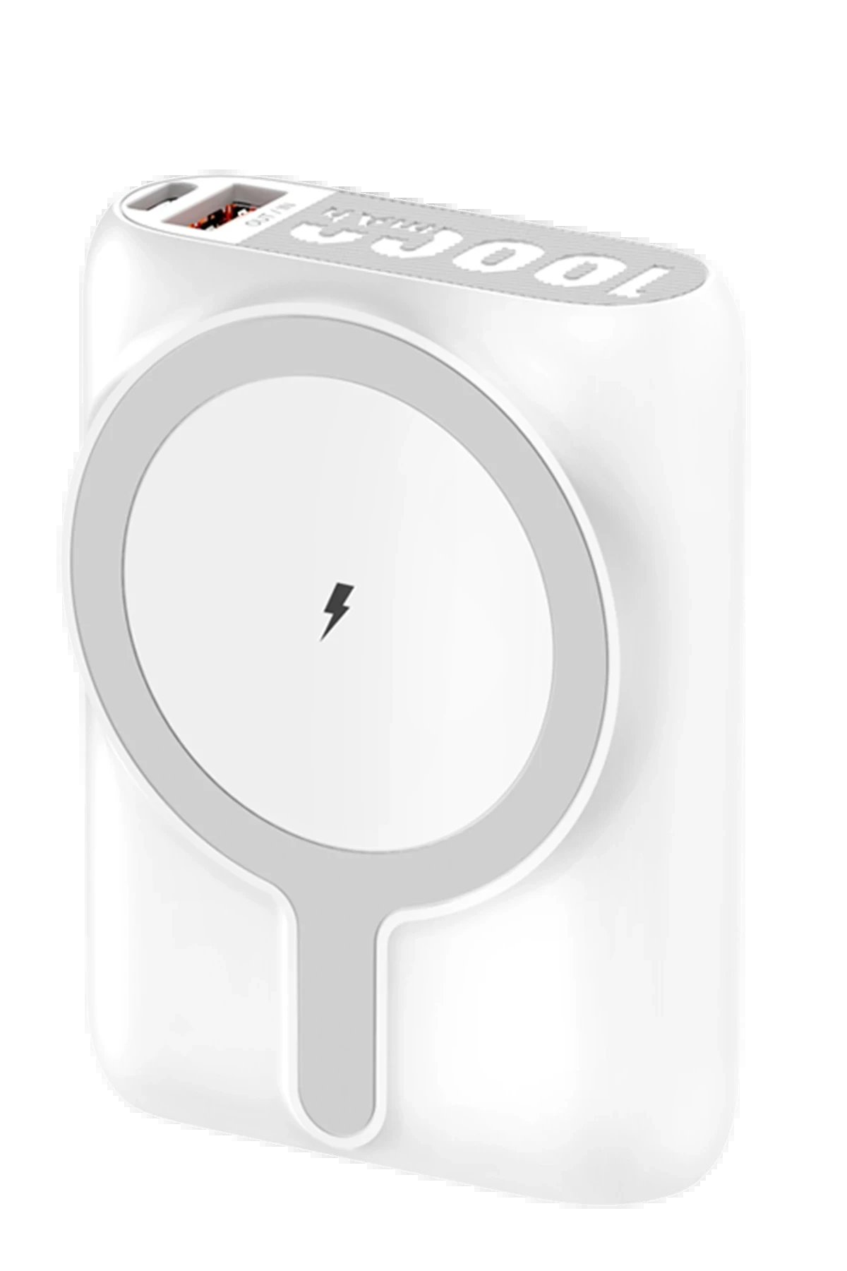 J31 10.000 mAh 20W PD Magsafe Powerbank - Beyaz-(5796)