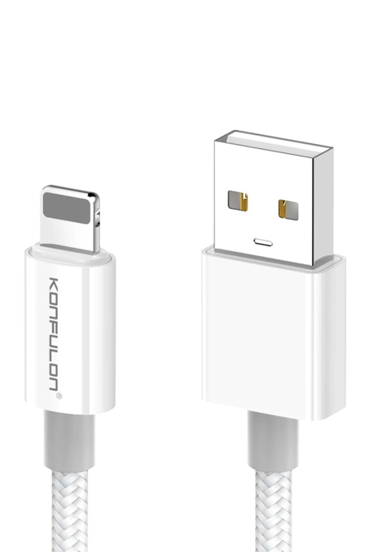 DC79 1M 3A USB to Lightning Hızlı Şarj Kablo - Beyaz-(5796)