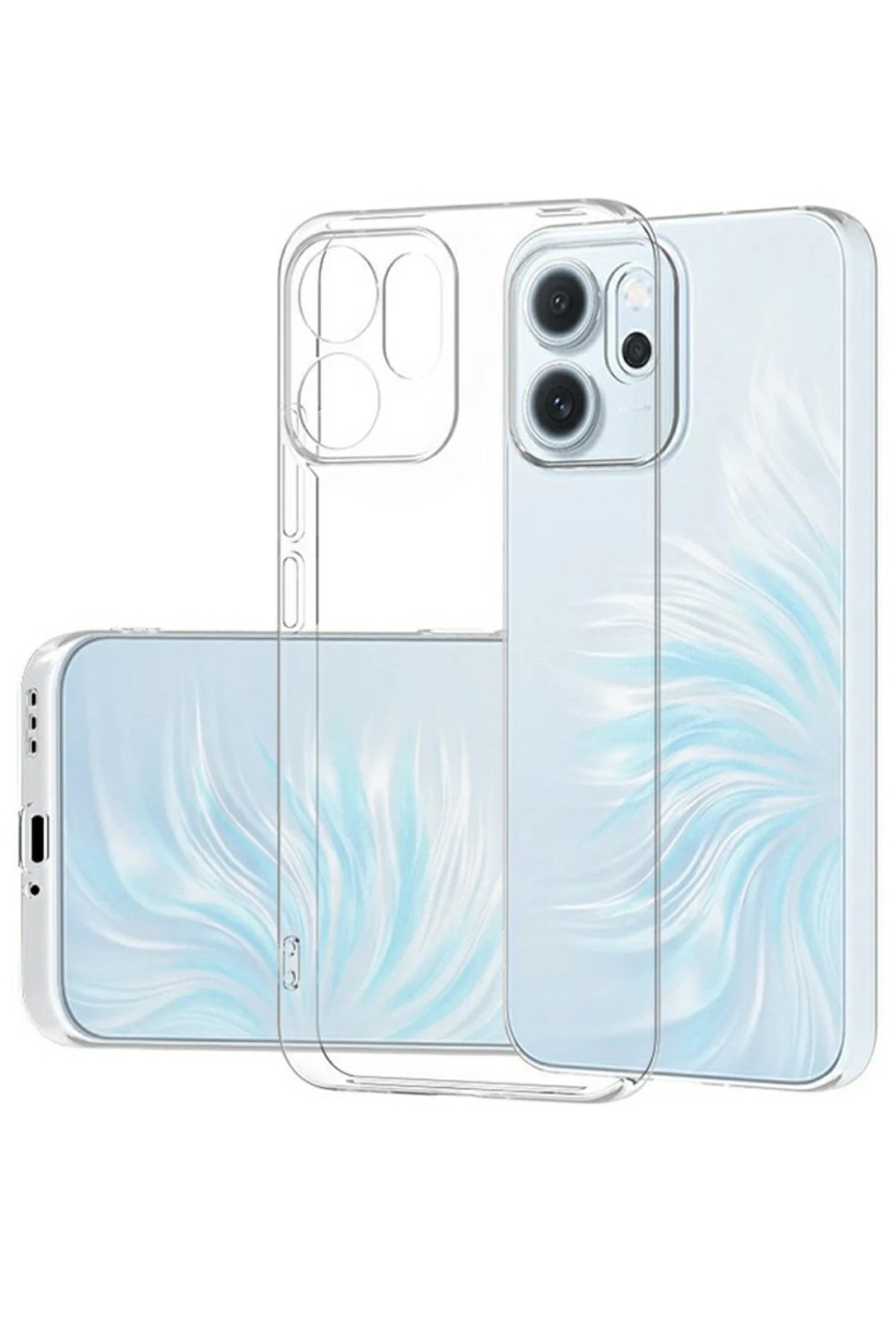 Oppo Reno 14F Kılıf Lüx Şeffaf Silikon-(5796)