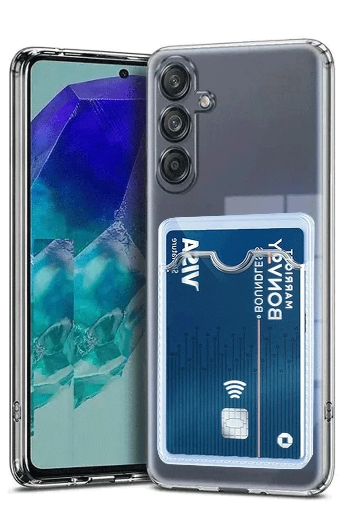 Samsung Galaxy A17 5G Kart Şeffaf Silikon - Şeffaf-(5796)