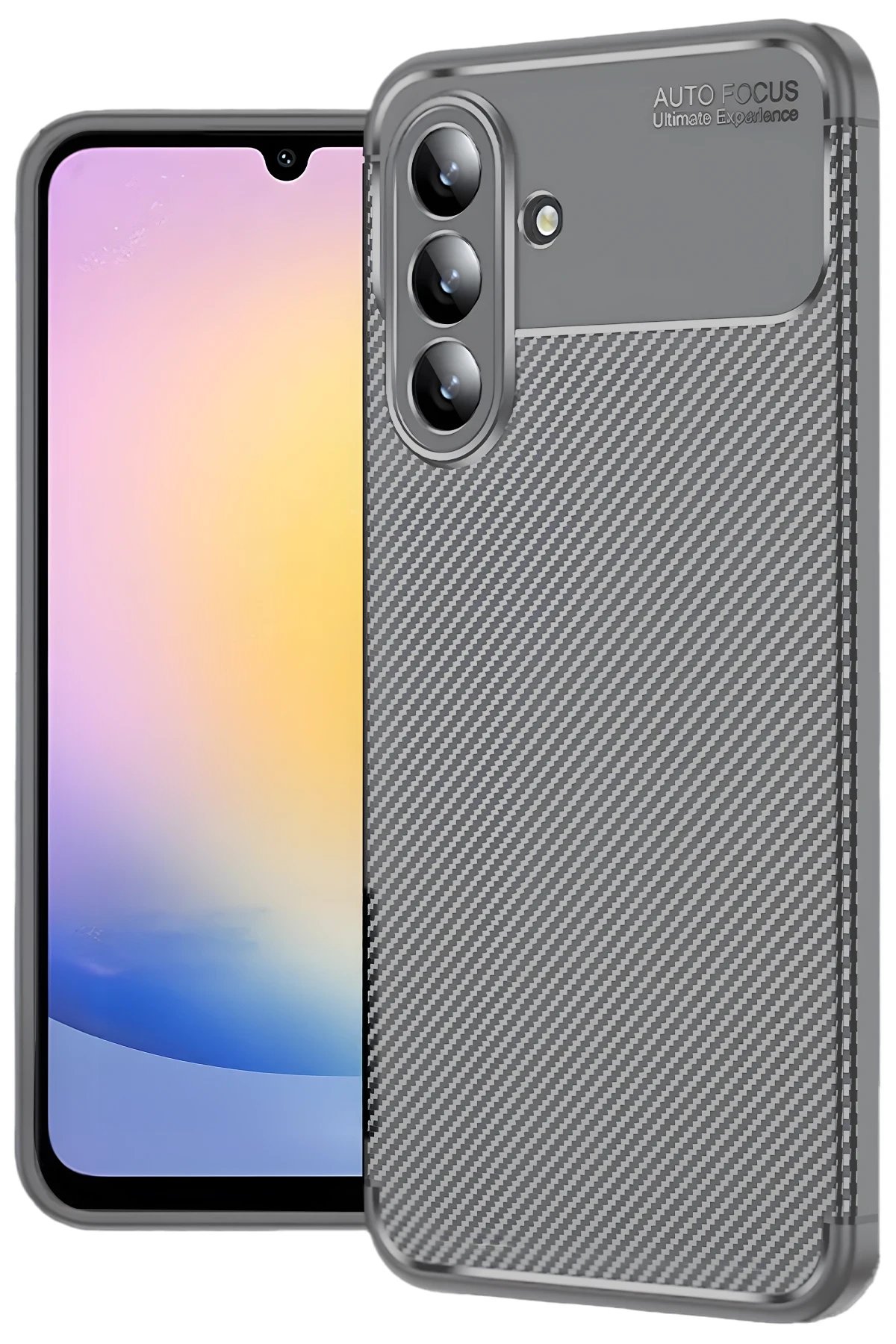 Samsung Galaxy A17 5G Auto Focus Karbon Kapak - Gri-(5796)